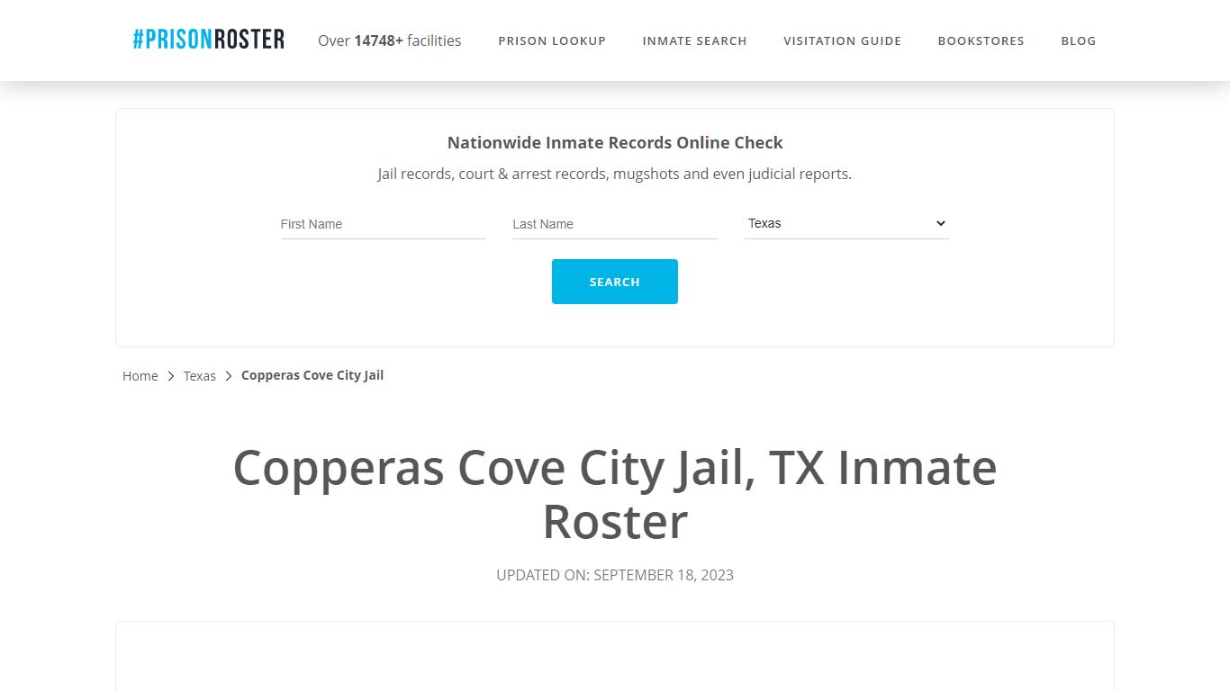 Copperas Cove City Jail, TX Inmate Roster - Prisonroster